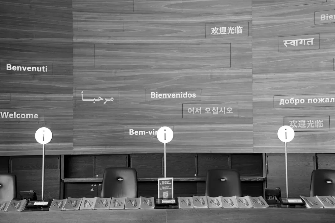 tourist information desk with staff assisting travelers