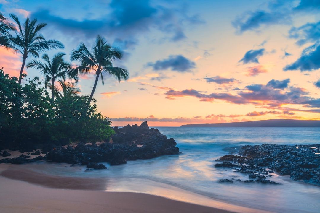 Sunset over the ocean in Hawaii