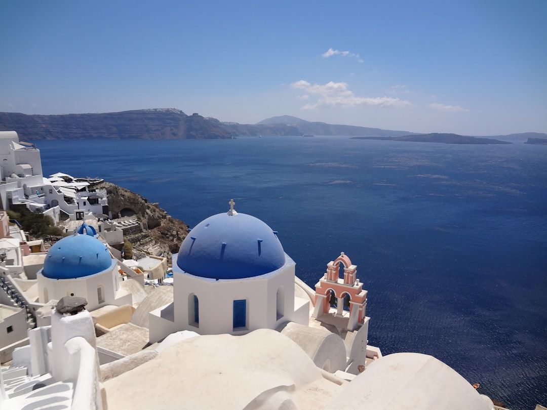 The caldera sail in Santorini